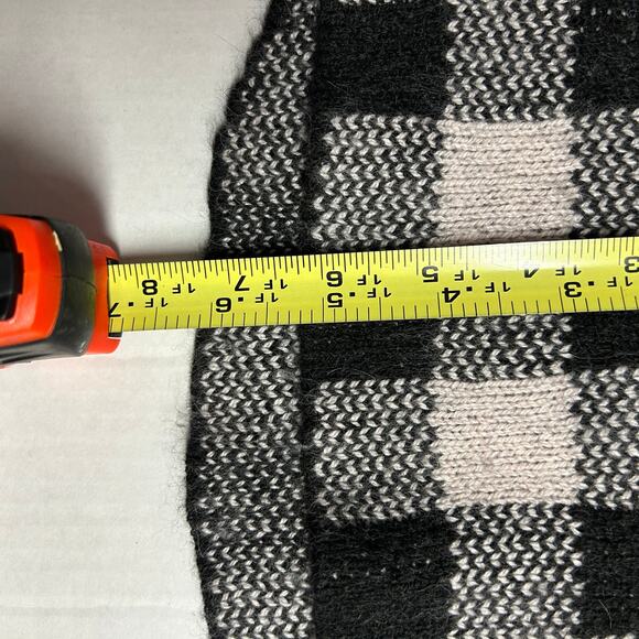 For Love and Lemons Knit Sweater Dress Size Small Black Plaid - Picture 8 of 9